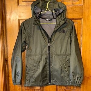 The North Face Olive Green Rain Jacket (Small 7/8)
